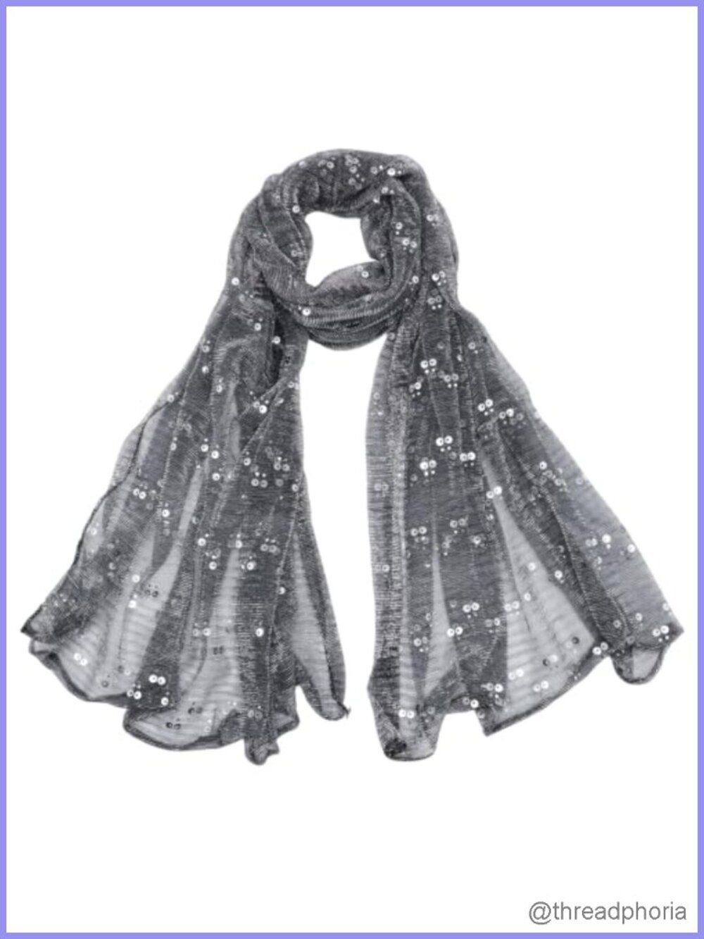 Sequin Neck Scarf for Women Lightweight Sheer Polyester Scarf Prom Shawl